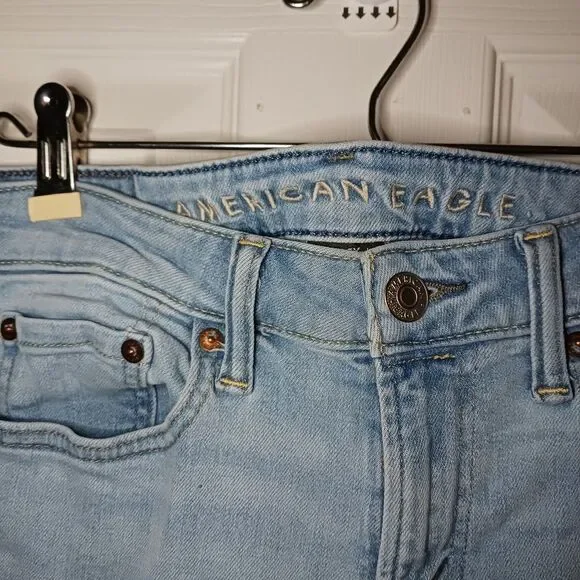 American Eagle Air Flex+ Jeans Boys Youth Unisex Size 29x30 Light Blue W… - Picture 8 of 8